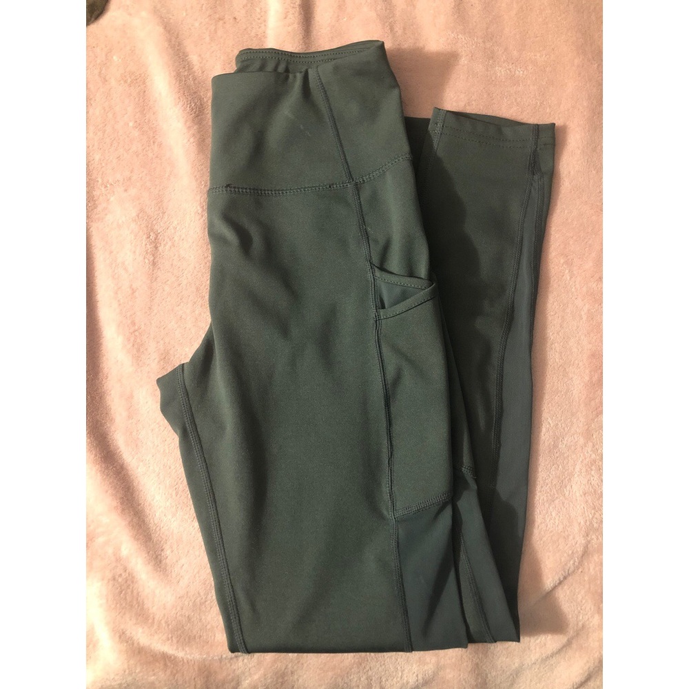 Green Mesh Leggings